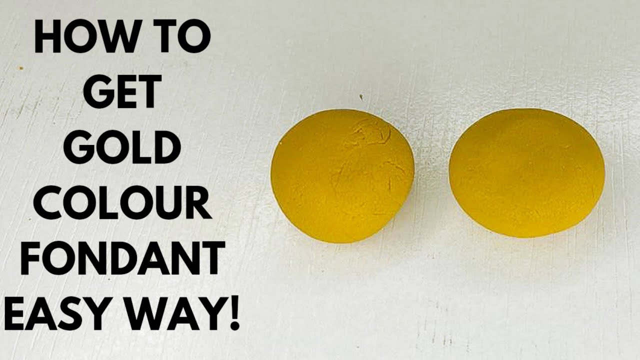 HOW TO GET GOLD COLOUR FONDANT/ GOLD GLITTER FONDANT/ QUICK AND EASY!