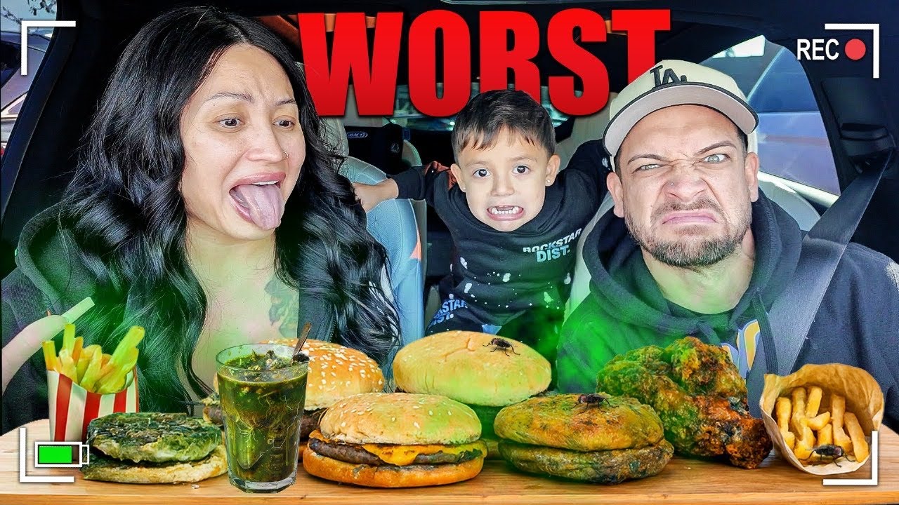 Eating The WORST Drive Thru Foods!! *DISGUSTING*