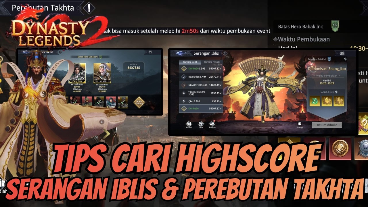 TIPS CARI HIGHSCORE DI EVENT SERANGAN IBLIS DAN PEREBUTAN TAKHTA|Dynasty Legends 2