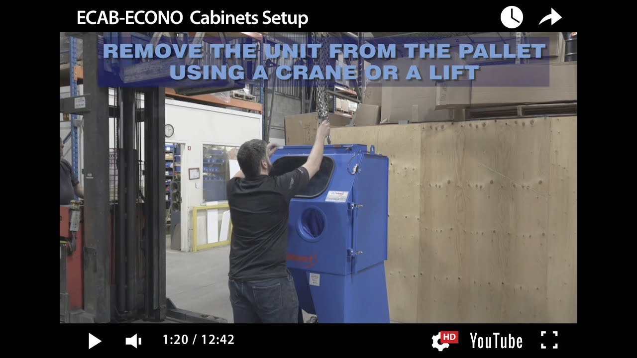 Econo/ECAB Series Sandblast Cabinet - Box Out & Startup (ISTblast)