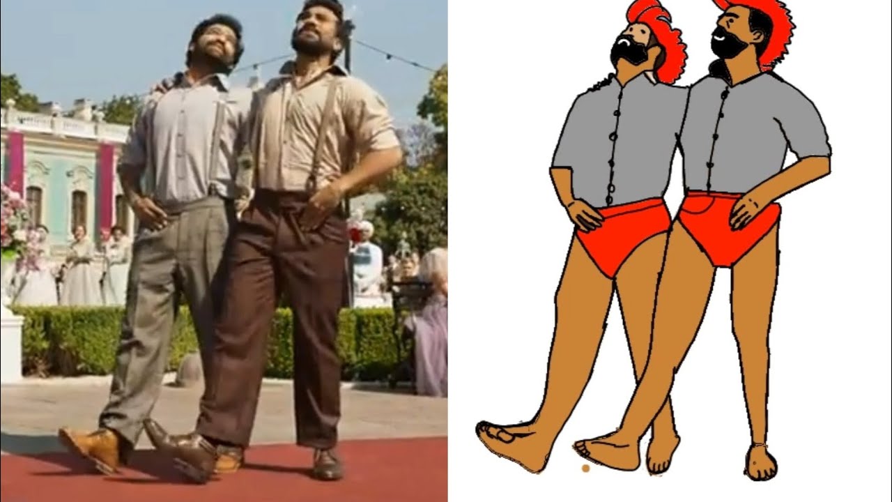 NACHO NACHO PART 3 😂(Full Song Meme Drawing) PART 3 [RRR] NTR, RAM CHARAN 😂{ Drawing }💥