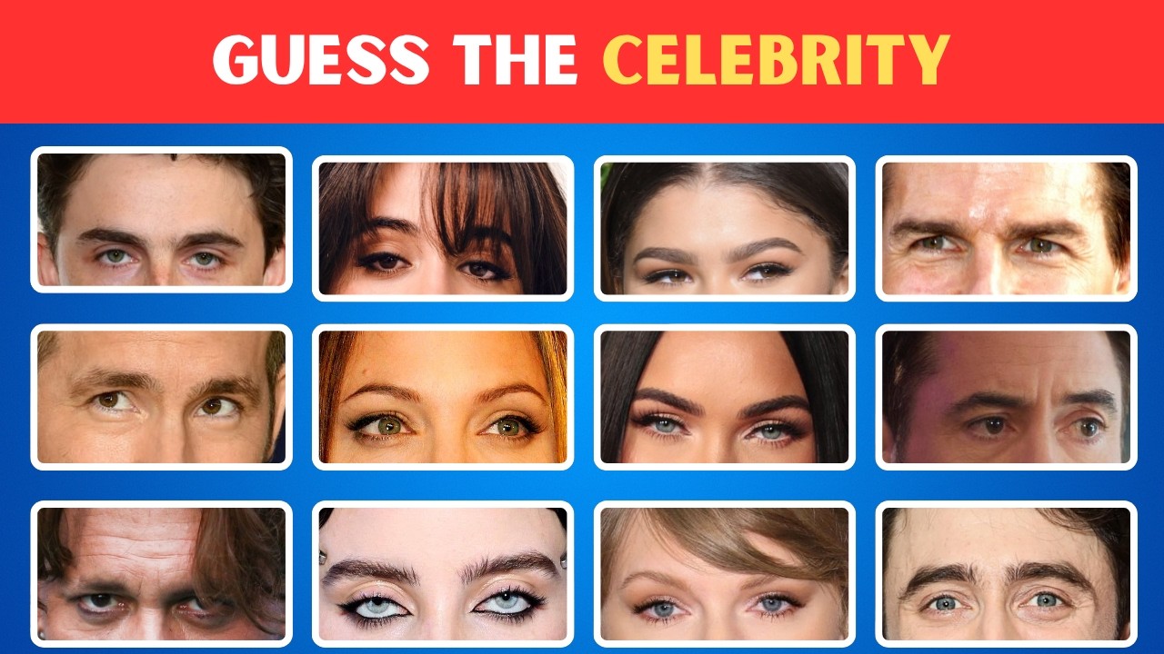 Guess the Celebrity by the Eyes 👀 | 60 Celebrity Eye Quiz Challenge!