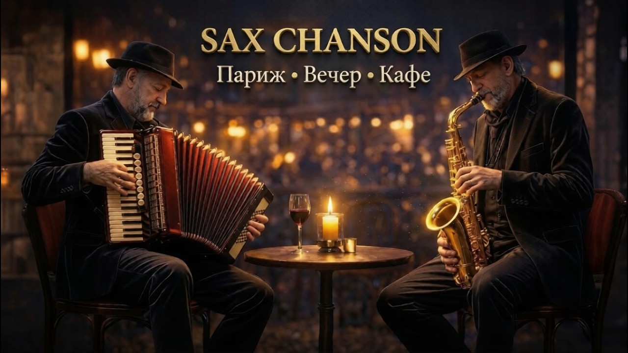 Вечер в Парижском кафе | Сакс + Аккордеон Sax & Accordion Romantic Music | Relaxing Café Atmosphere