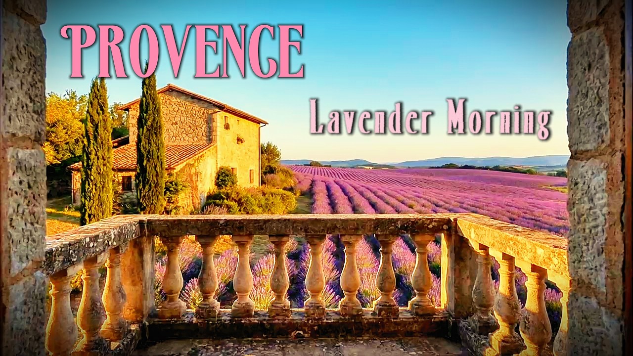PROVENCE 💜 Lavender Fields Morning Ambience (Piano & Violin) | 5 Hours