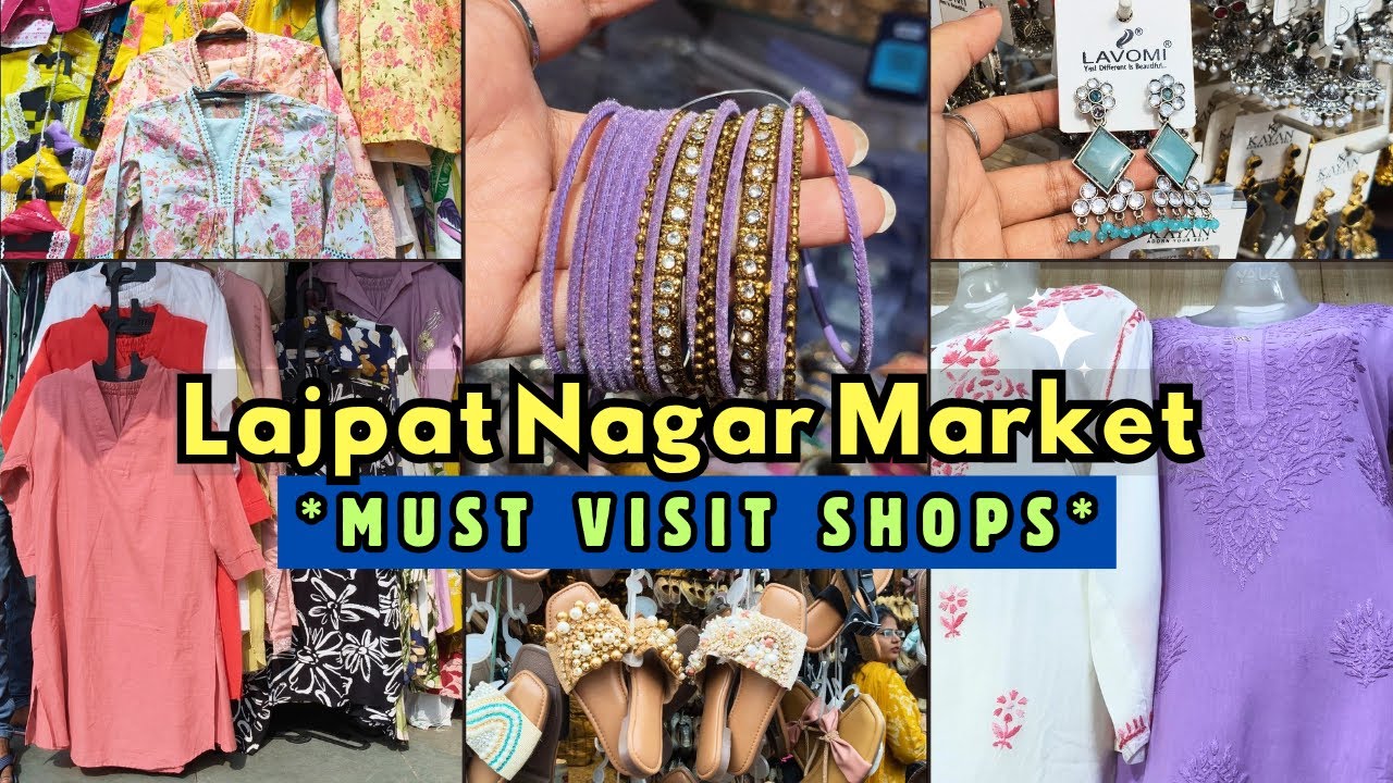 Lajpat Nagar Market *Must Visit Shops* | Chikankari Kurta, Trendy Jewellery, Kurta Sets, Footwear 😍
