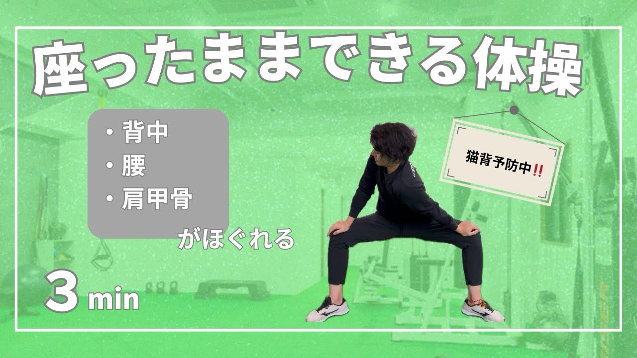 【たった3分】理学療法士が教える座ってできるからだがほぐれる体操！