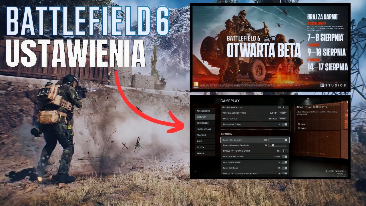 NAJLEPSZE USTAWIENIA W BATTLEFIELD 6 DLA PS5 🎮🔥