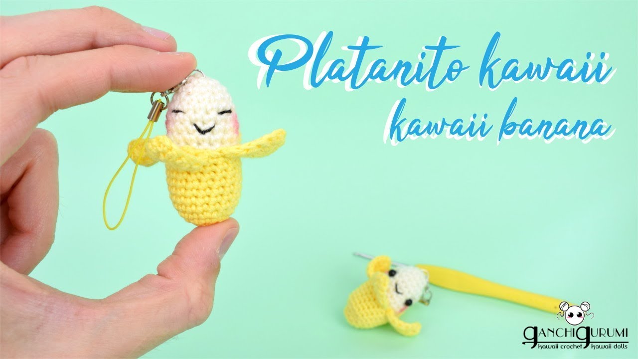 Plátano amigurumi kawaii - Patrón amigurumi sencillo