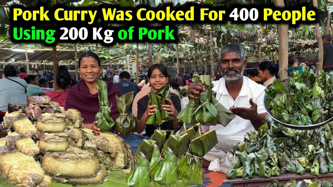 Pork Curry Was Cooked For 400 People Using 200 Kg of Pork 