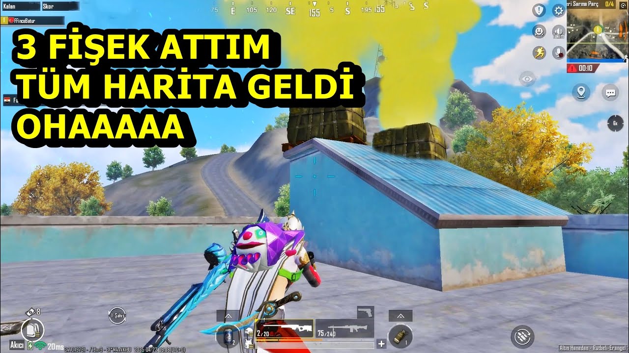 3 FİŞEK ATTIM TÜM HARİTA GELDİ ! OHAAA MÜTHİŞ KEYİFLİ MAÇ BATUR GAME SOLO SQUAD PUBG MOBİLEŞ