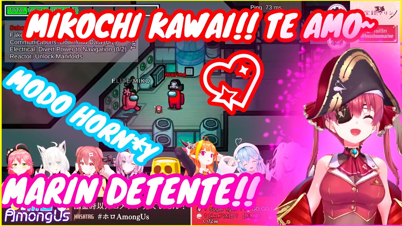 Cuando le das la tarea de cazar chicas a Marine 【Hololive among us】