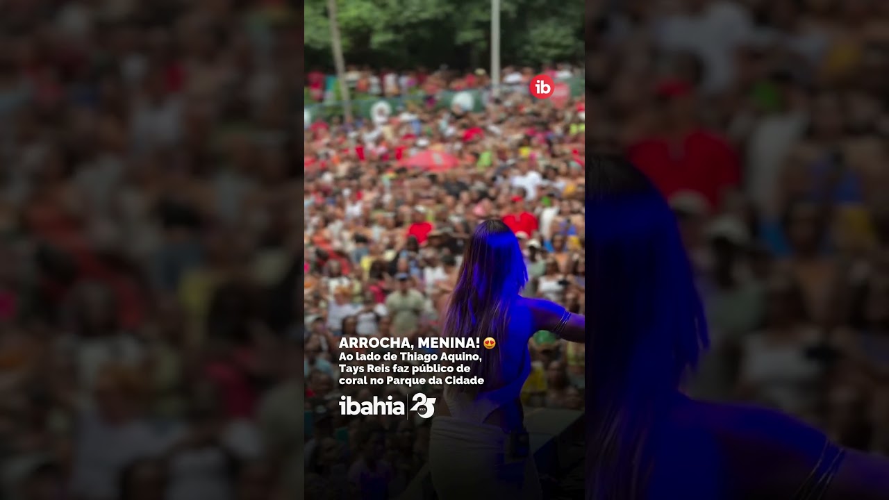 Ao lado de Thiago Aquino, Tays Reis faz público de coral no Parque da Cidade