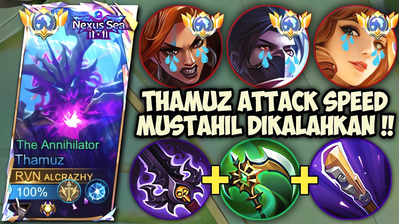 NYOBAIN THAMUZ TRINITY BUILD TERSAKIT THAMUZ‼️GAMEPLAY TOP GLOBAL THAMUZ - MLBB