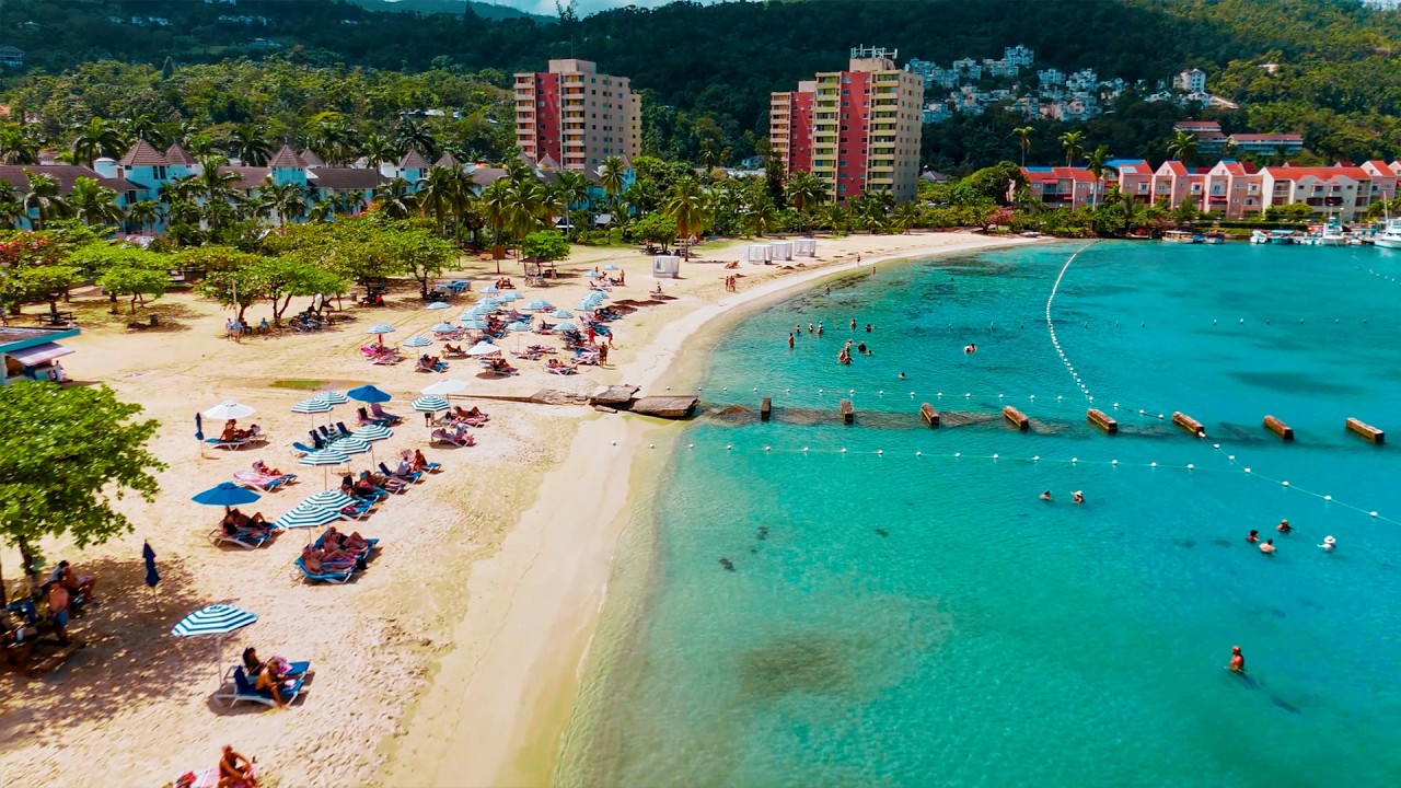 Drone View of Bay Beach Ocho Rios, Jamaica 🌴