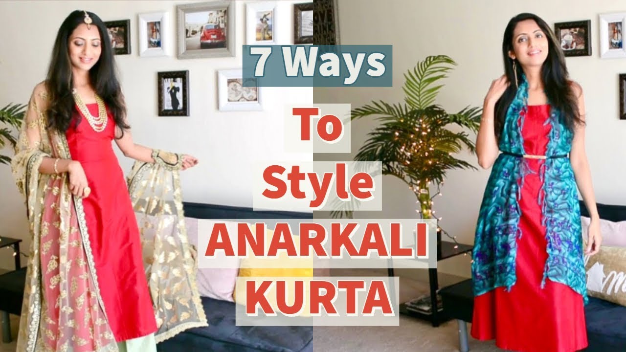 Stylish Ways To Wear ANARKALI KURTA | 1 Kurta 7 Ways! | Himani Aggarwal