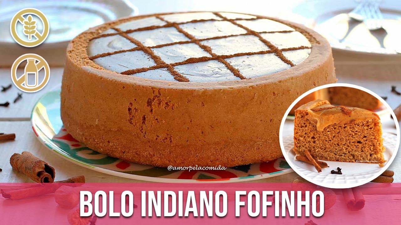 BOLO INDIANO DE LIQUIDIFICADOR SEM GLÚTEN SEM LACTOSE