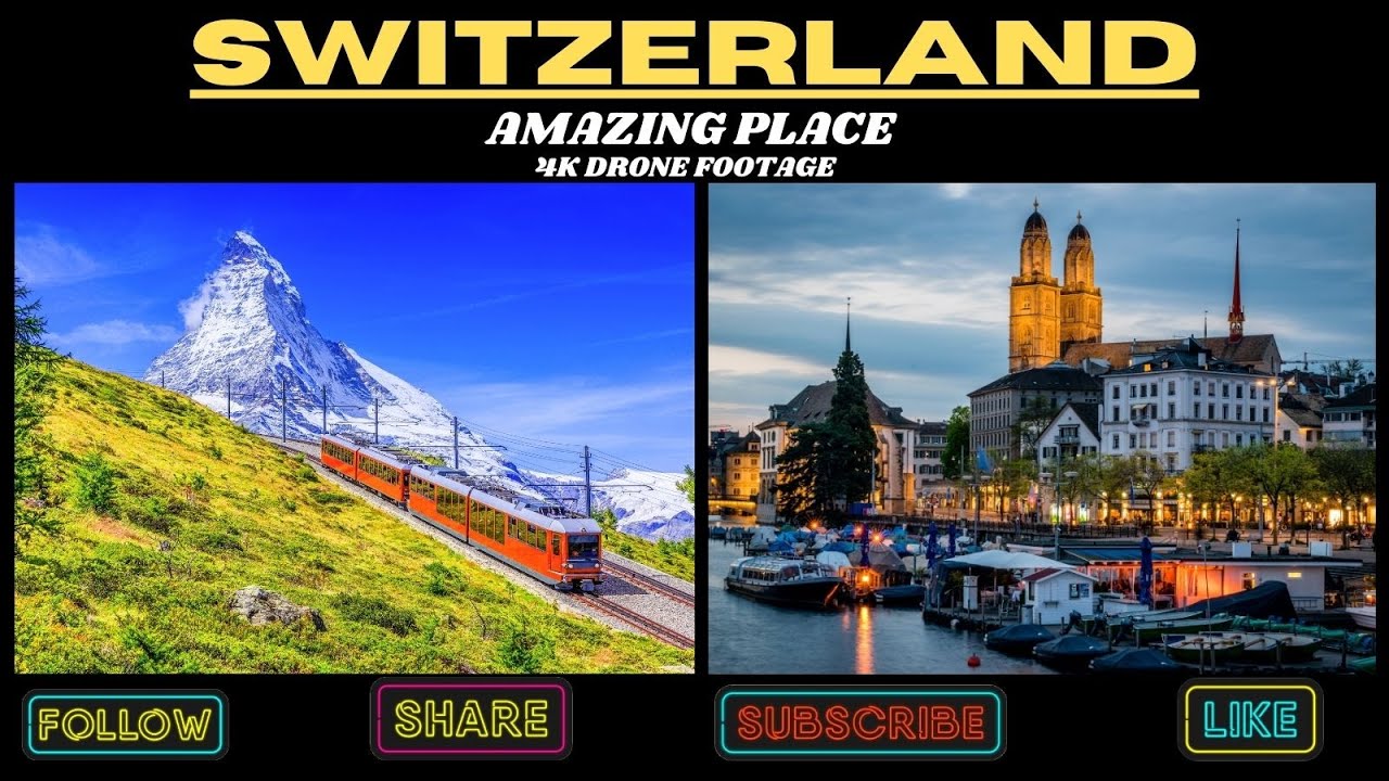 Switzerland Amazing Place 4k Drone Footage