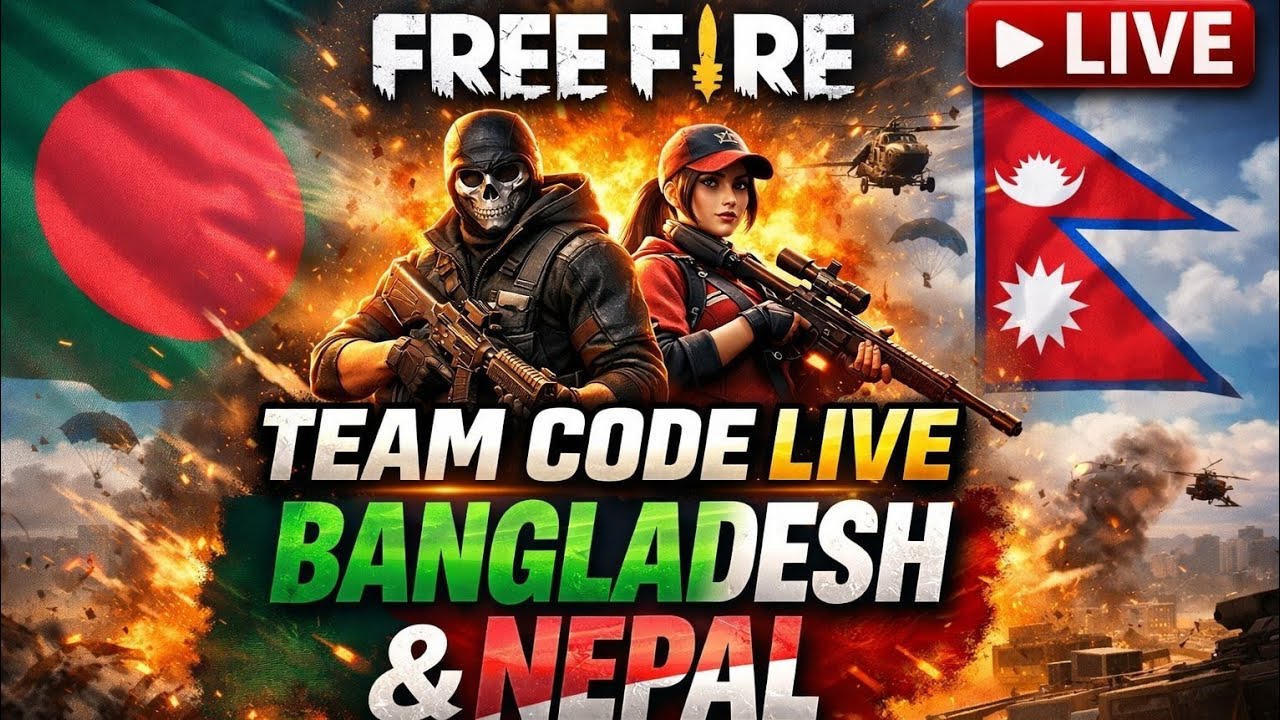 FREE FIRE TEAM CODE LIVE 💪😁