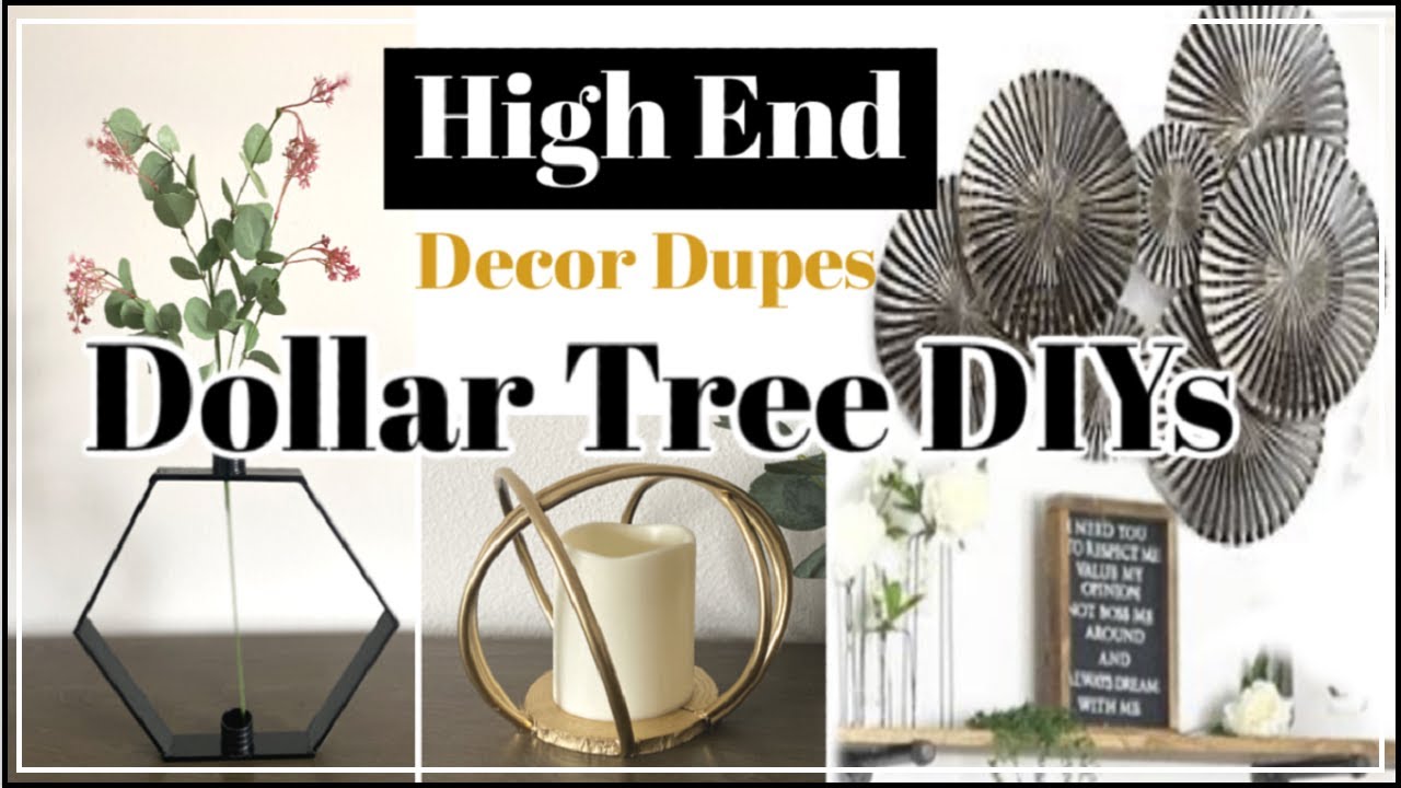 $1 High End DIY Home Decor | Dollar Tree DIY Z Gallerie Inspired Decor