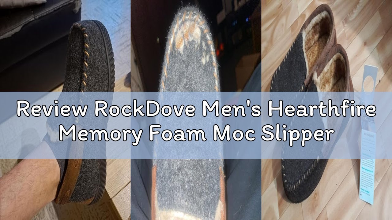 Review RockDove Men's Hearthfire Memory Foam Moc Slipper