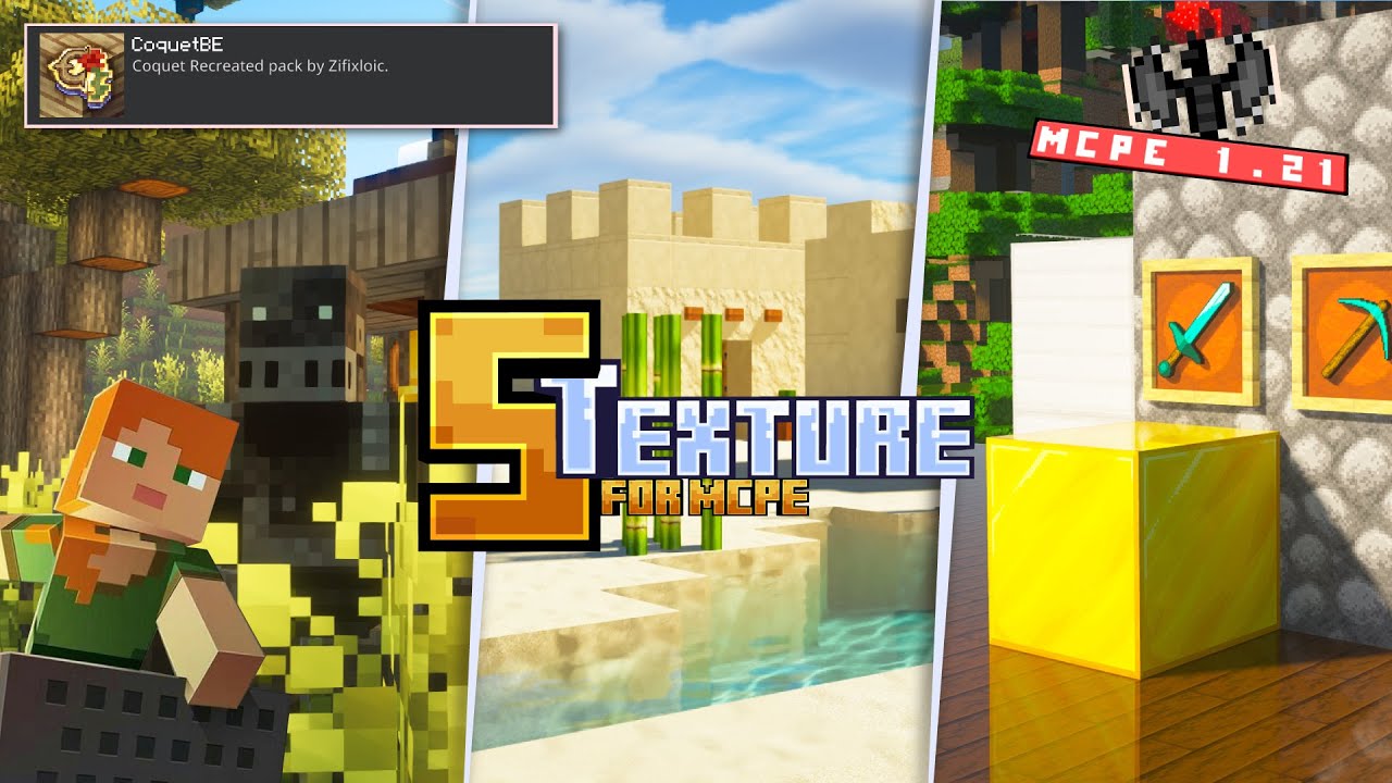 5 TEXTURE TERBAIK REALISTIC AESTHETIC - Di Minecraft 1.21 | MCPE Render Dragon Low End Device