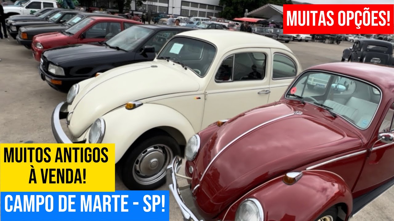 PREÇOS DOS CARROS ANTIGOS À VENDA NO CAMPO DE MARTE! 16/08/25!