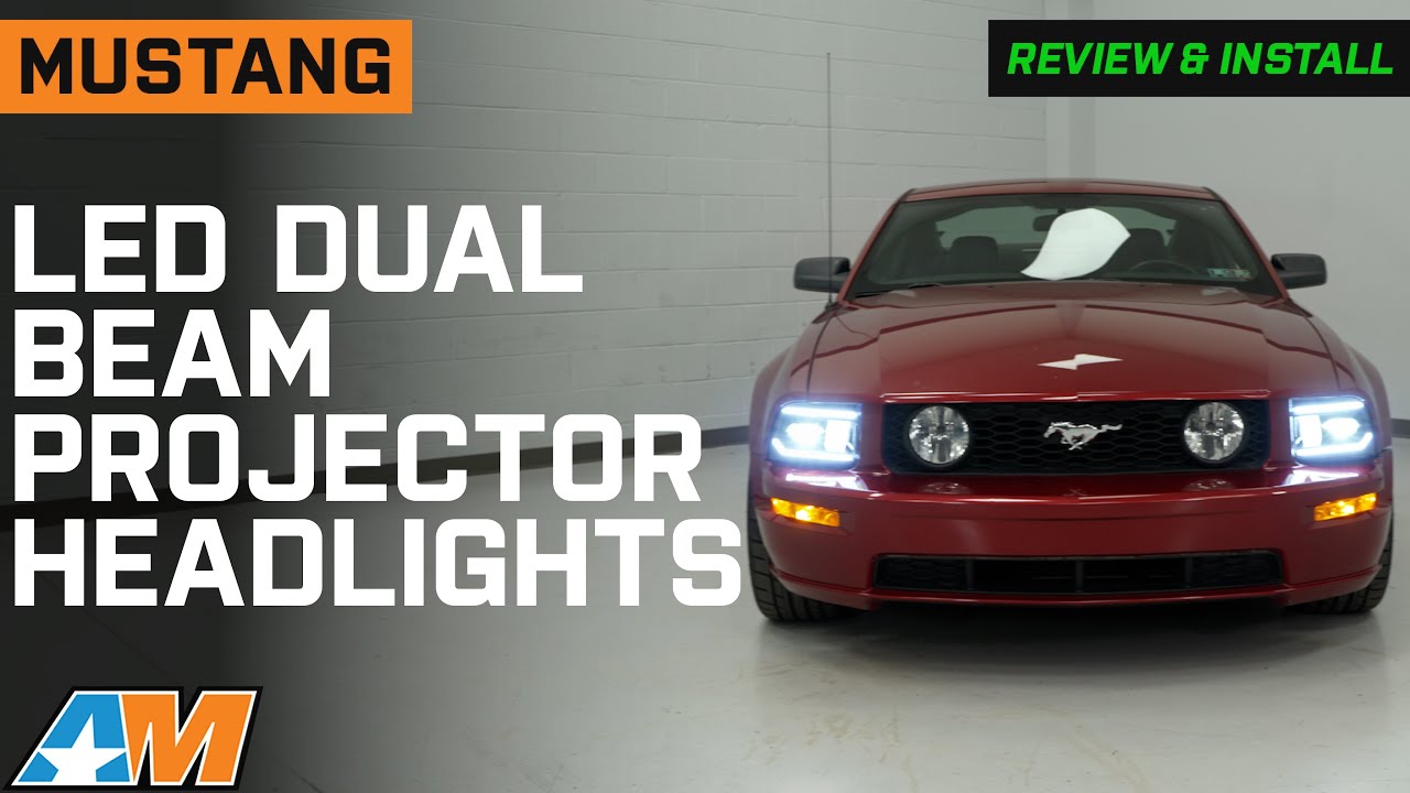 2005-2009 Mustang LED Dual Beam Projector Headlights Review & Install