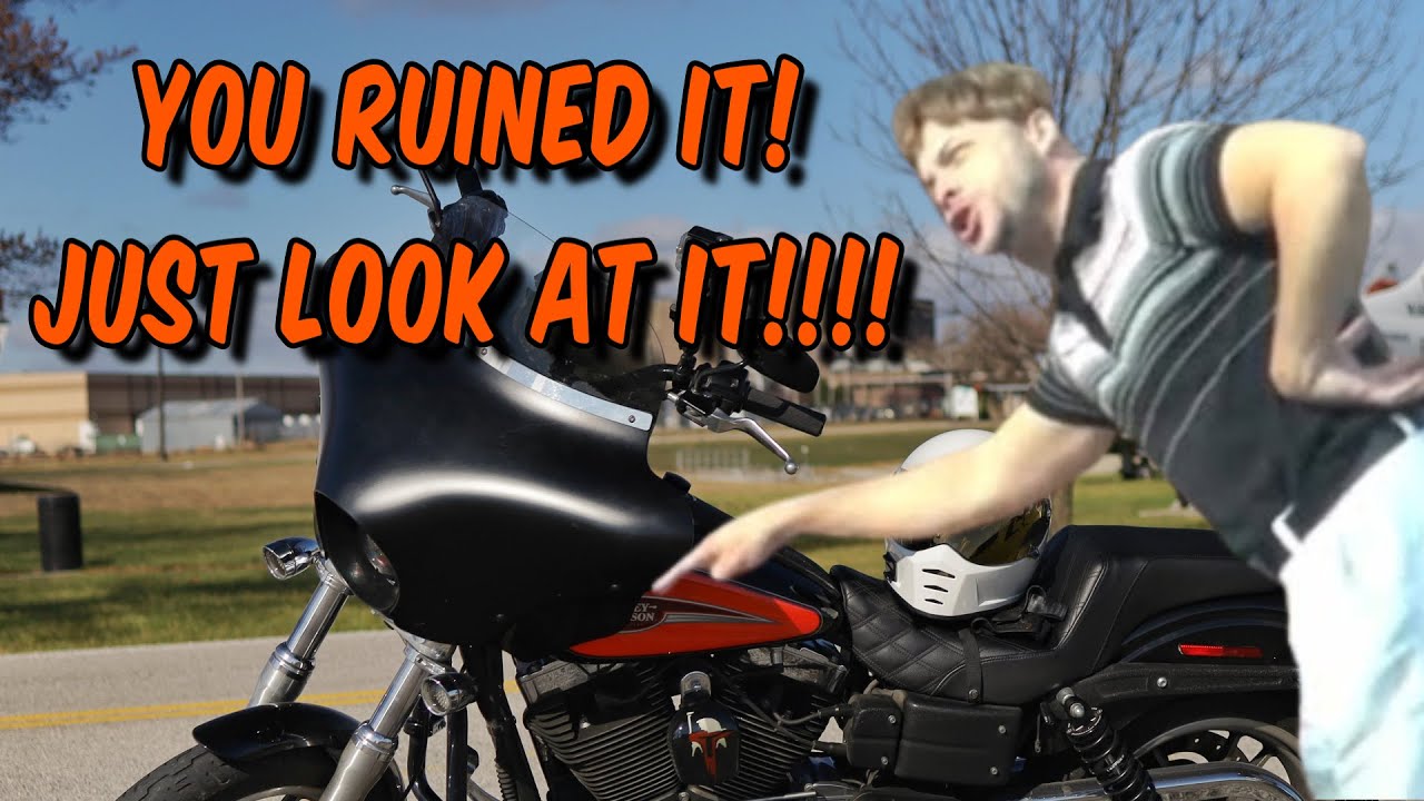 Memphis Shades Batwing Ruins My Harley Davidson Dyna
