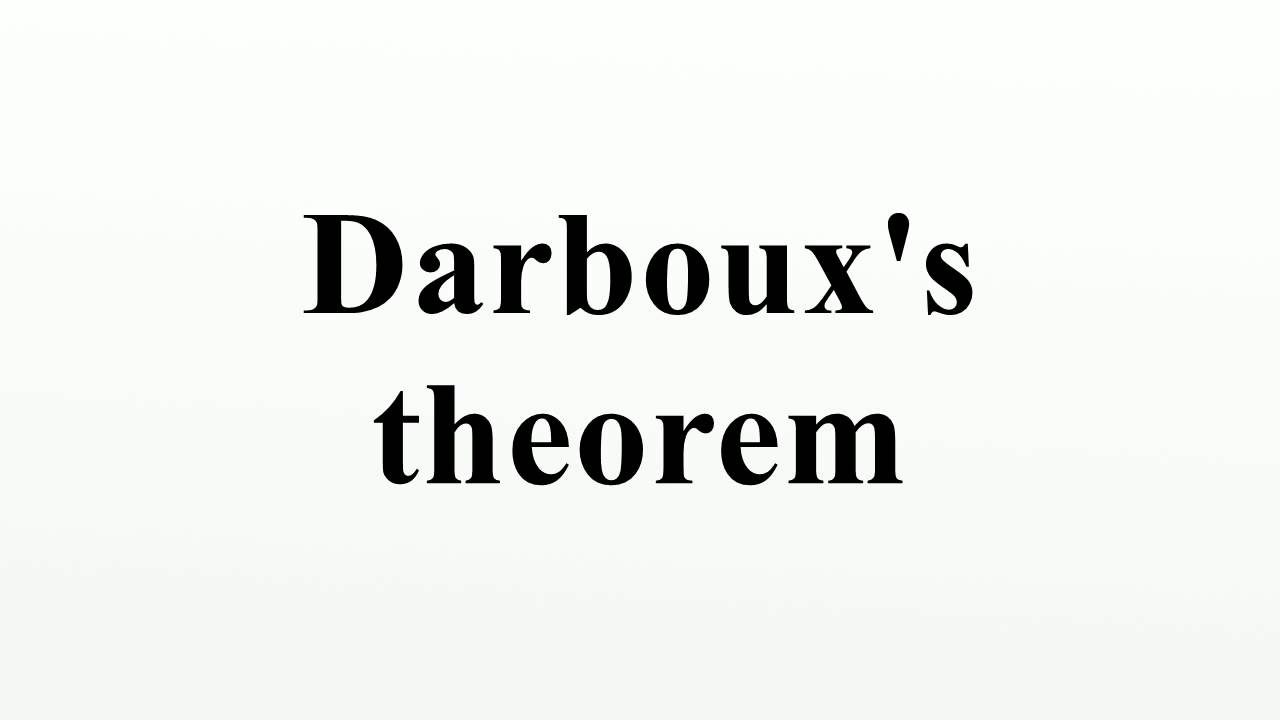 Darboux's theorem