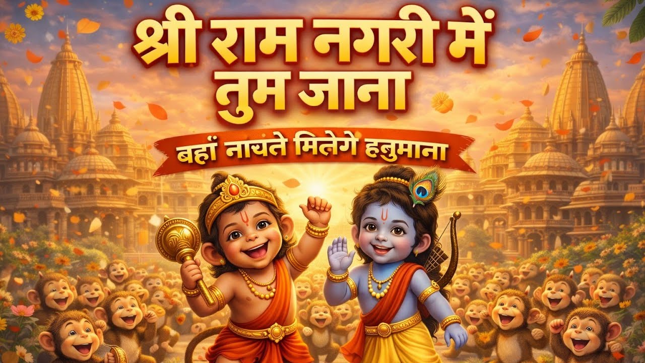 श्री राम नगरी में तुम जाना वहां नाचते मिलेंगे हनुमाना, Bal Hanuman Bhajan |Ayodhya Ram Mandir Bhajan