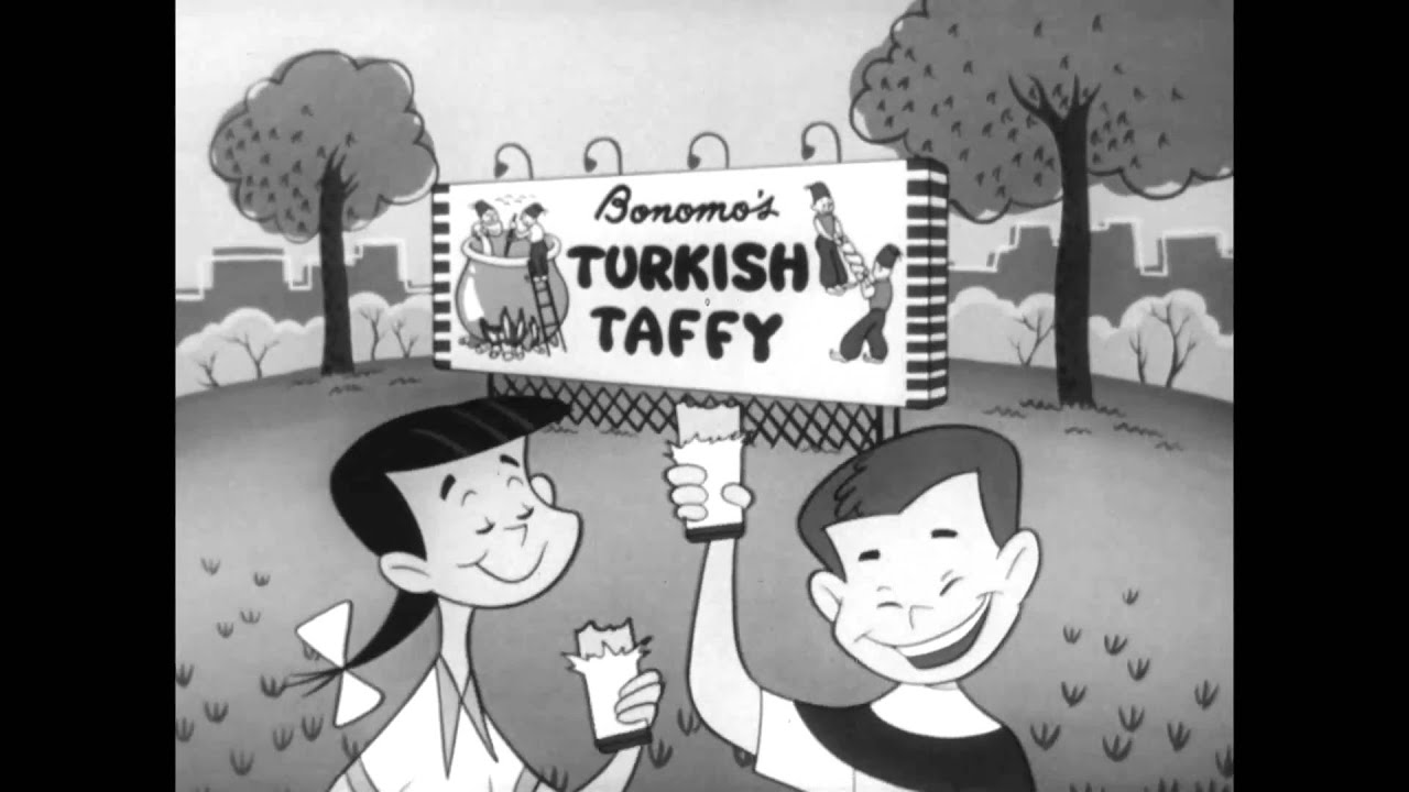 Cartoon Commercial Bonomo Turkish Taffy