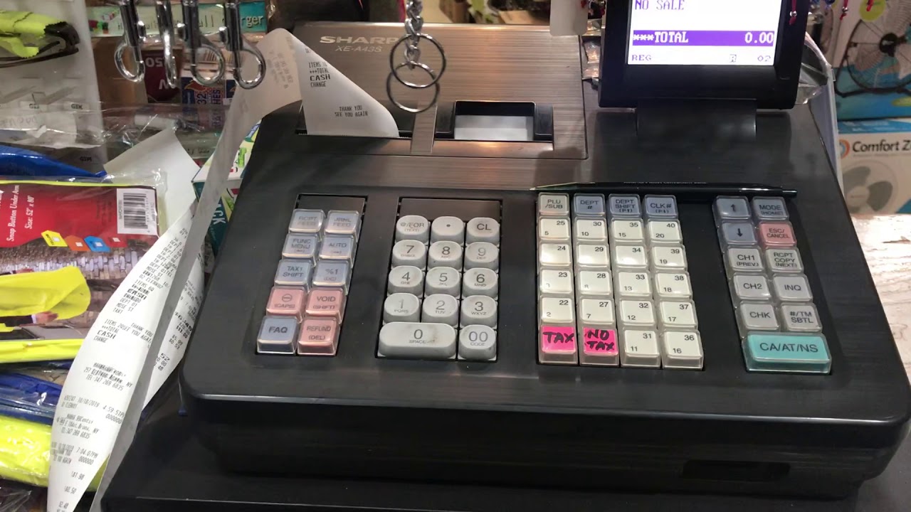 sharp XE-A43S turn off receipt