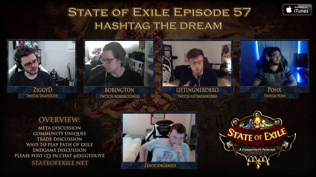 State of Exile Podcast EP: 57 feat. Bobington33 & LiftingNerdBro - Trade, Endgame & Meta Discussion