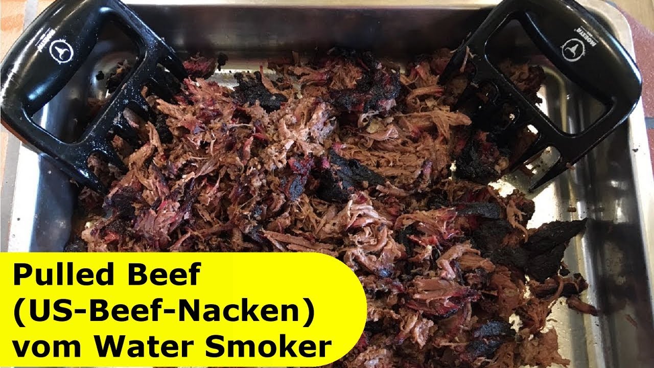 039 - Pulled Beef vom US-Beef-Nacken im Water Smoker / Smoked American Beef