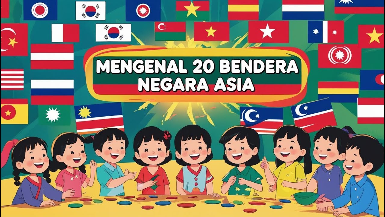 MENGENAL BENDERA NEGARA ASIA | MENGENAL WARNA BENDERA | BENDERA NEGARA ASIA | WARNA BENDERA DI ASIA