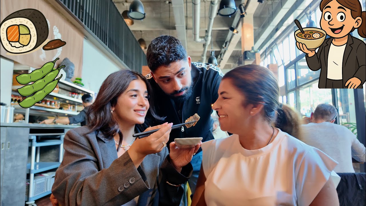 DAS ERSTE MAL ASIATISCH 🥢🍢| FRAU PAZARCIK TESTET 😳| Elif & Sedat 