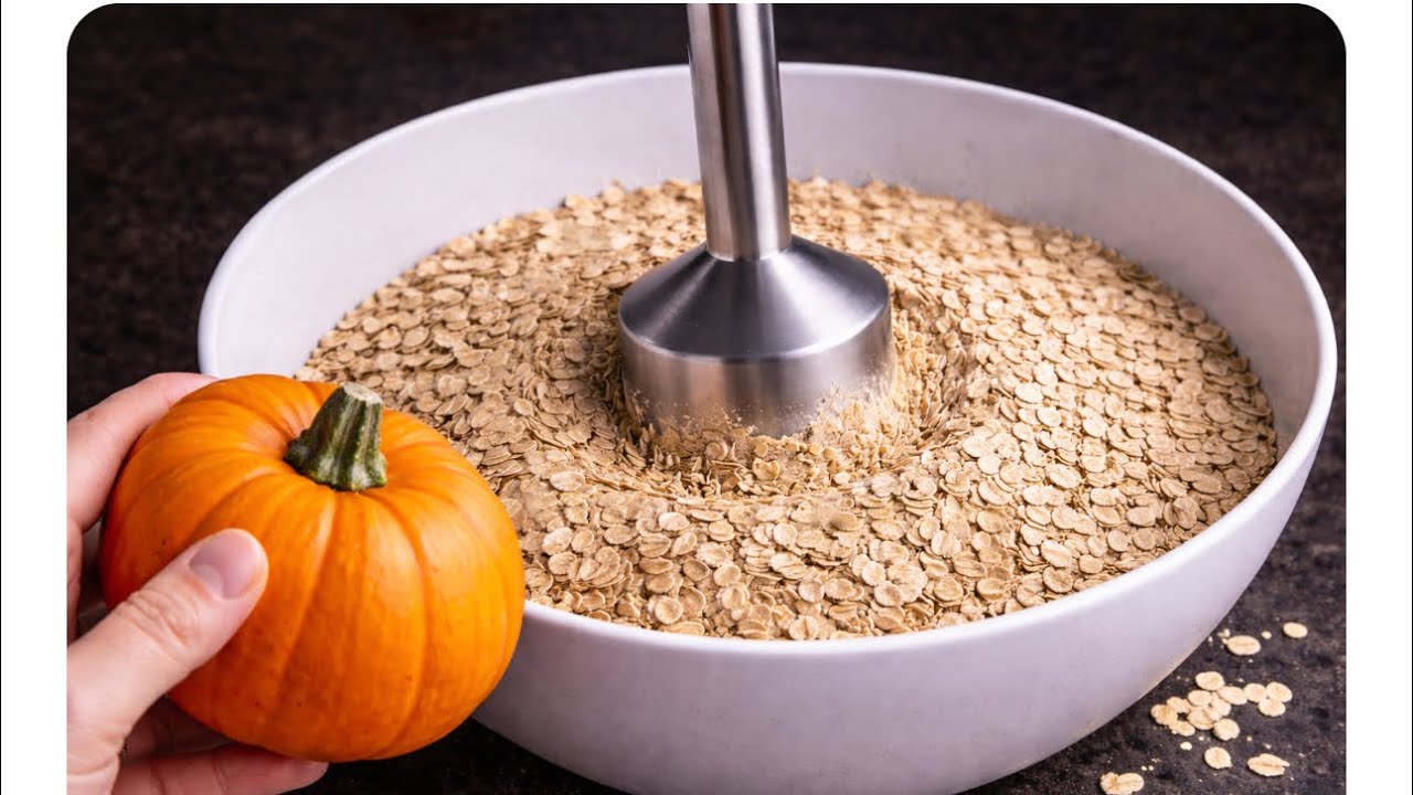 Nur Haferflocken und Kürbis! Ich esse das und nehme ab — OHNE Gluten und Eier