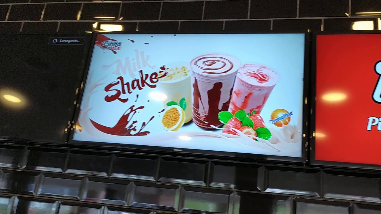 Sistema de Menu Digital offline com 6 tvs f&aacute;brica de  Menus