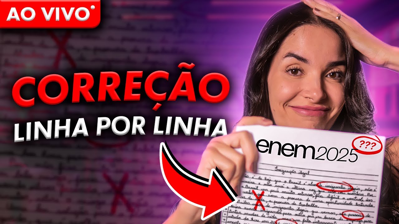 Correção de redação ao vivo: veja os erros e acertos em cada competência