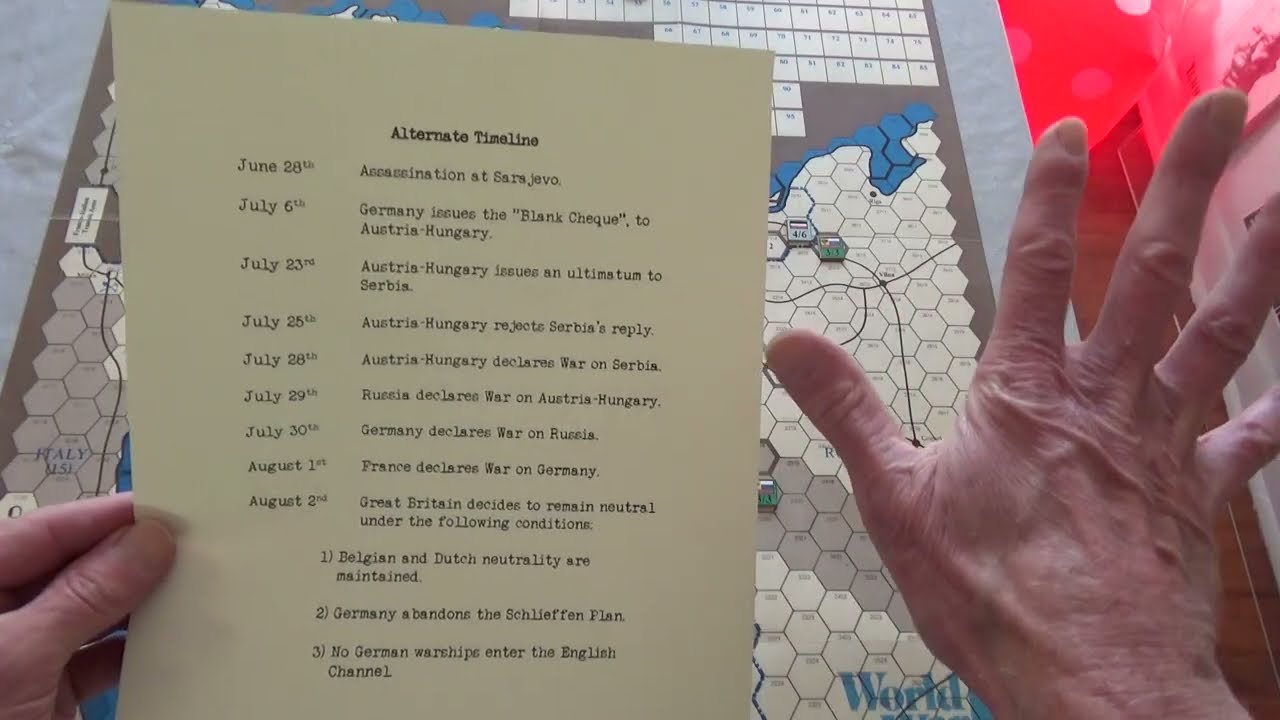 Alternate Timeline For Playing SPI's World War I: 1914-1918.
