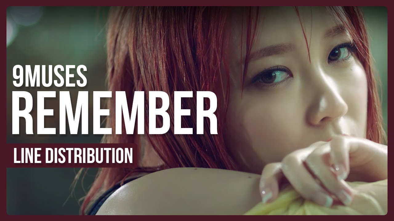 9MUSES - Remember Line Distribution (Color Coded)