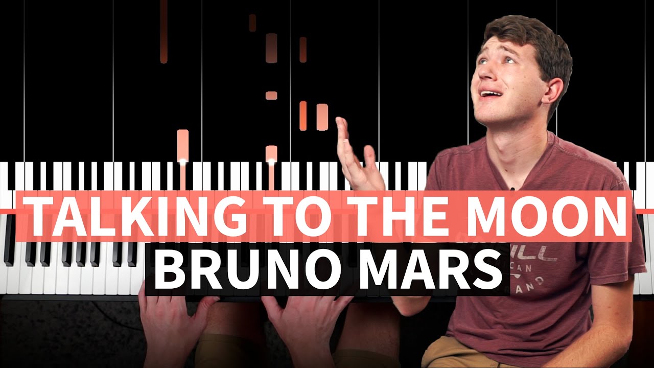 Talking to the Moon - Bruno Mars - PIANO TUTORIAL (accompaniment with chords)
