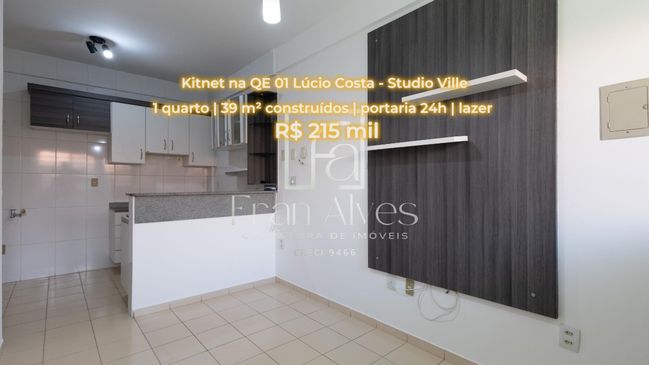 Kitnet à venda no Lúcio Costa/DF (QE 01 – Studio Ville)