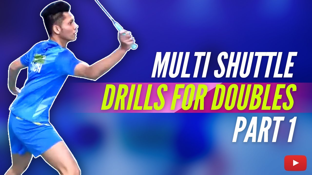 Doubles Drills Part 1 (Multi shuttle) Become a Better Badminton Player featuring Abhishek Ahlawat