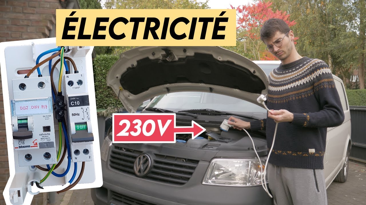 13. PRISE P17 pour 230V en camping ÉLECTRICITÉ en VAN - Fourgon Aménagé VW T5 T6 💡