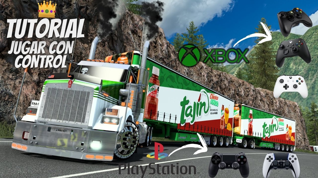 (ATS) AMERICAN TRUCK SIMULATOR TUTORIAL JUGAR CON CONTROL XBOX , PLAYSTATION 4 Y 5 FACIL