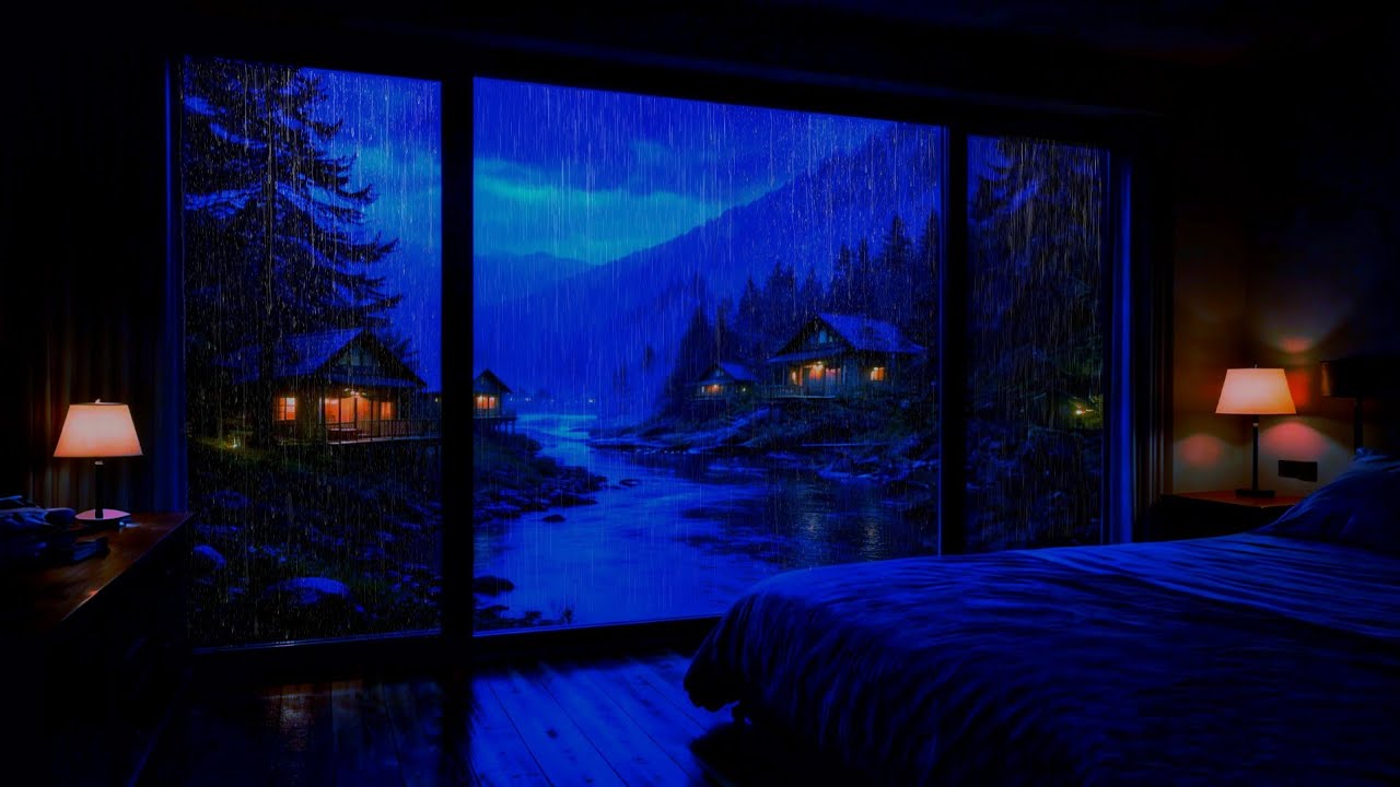 Relaxing Rain & Thunder Ambience for Sleep 🌧️ NO ADS