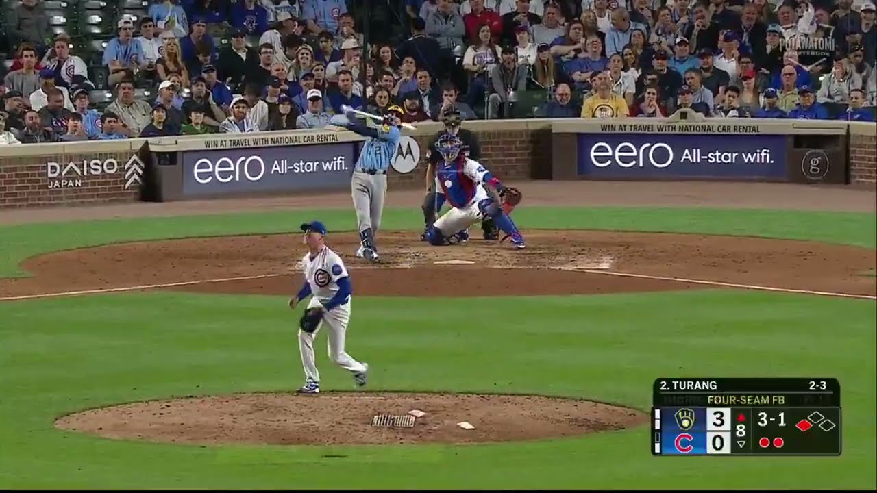 Brice Turang's 7th home run of the 2026 season is a 2-run shot