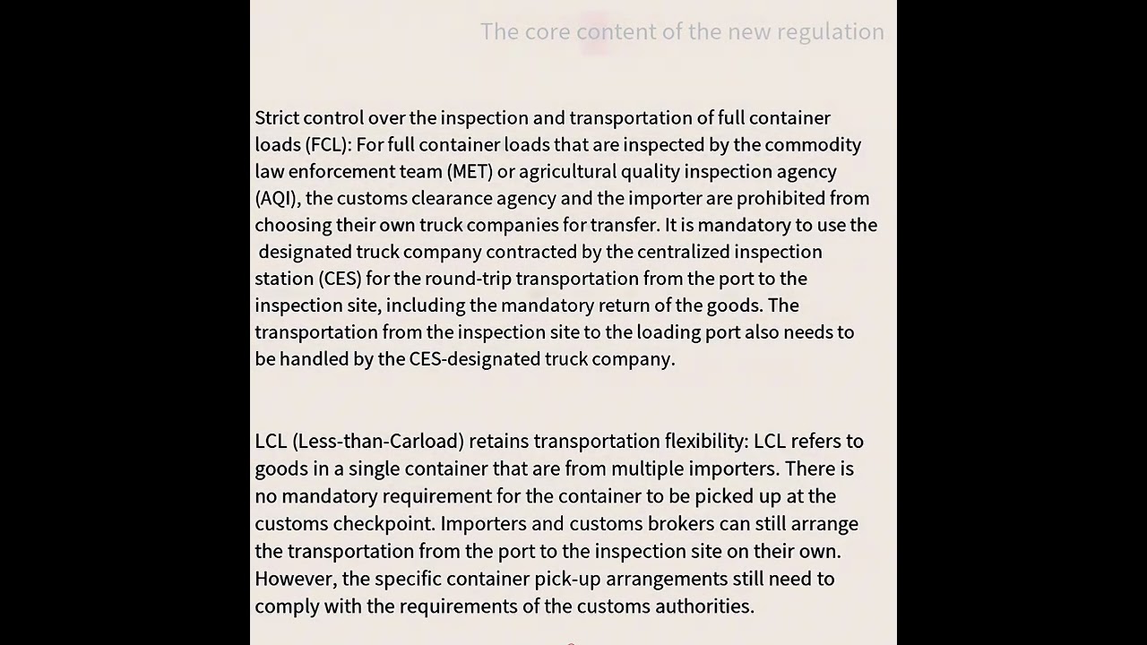 Customs inspection rates have surged significantly.