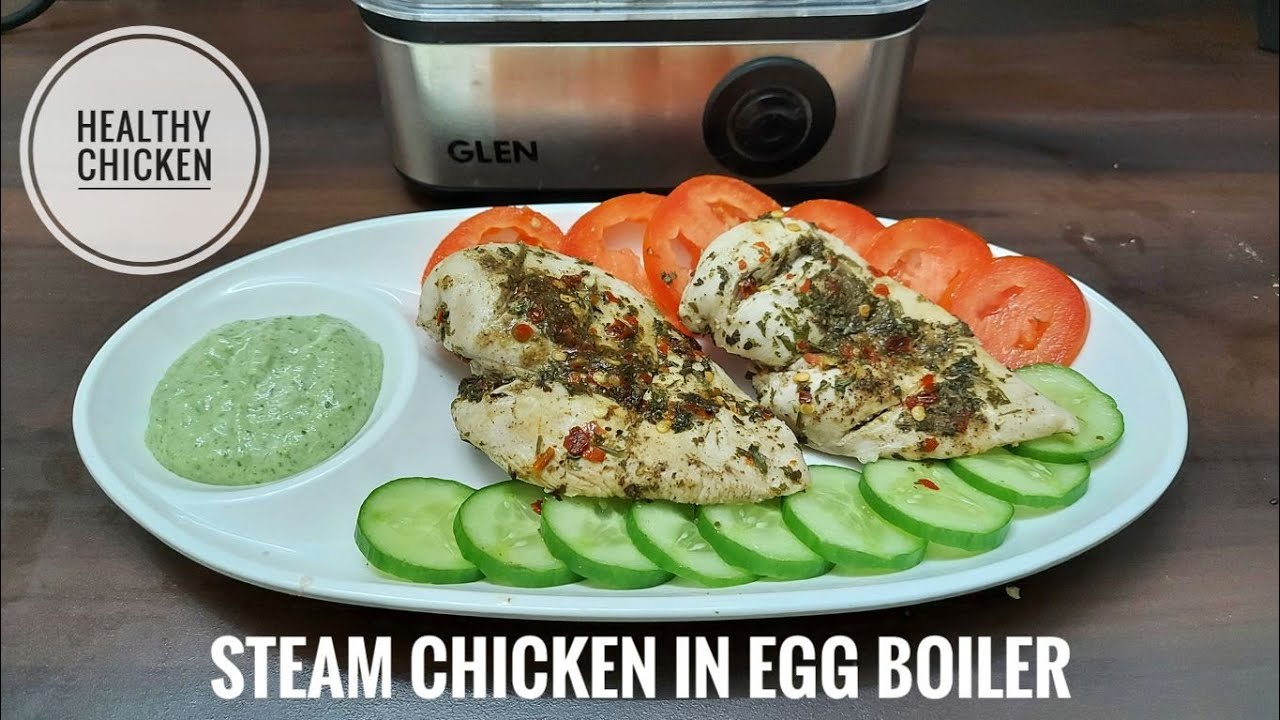 Recipe of Diet Steamed Chicken | How to Steam Chicken in Glen Egg Boiler | Steamed Chicken Salad
